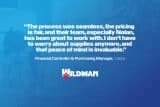 Calico client praises Wildman’s seamless service and fair pricing.