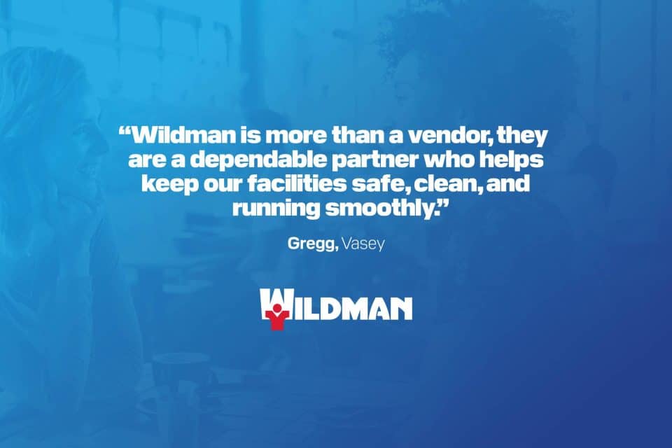 Vasey shares a testimonial about Wildman as a dependable partner on blue.